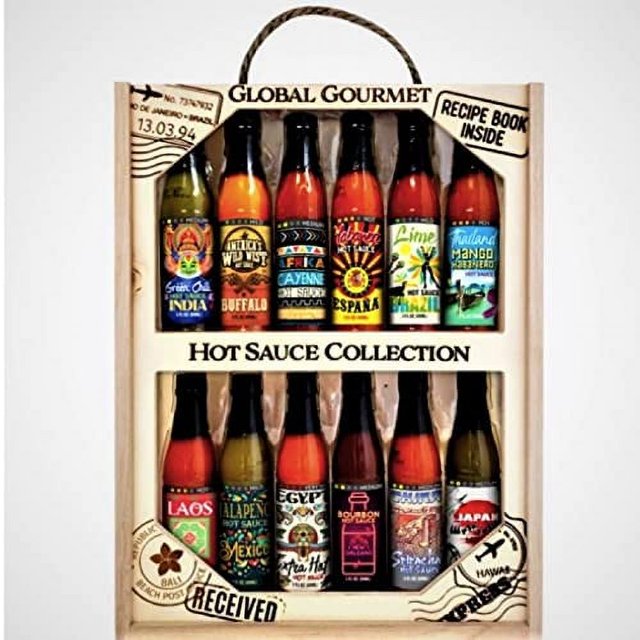 Global Gourmet *HOT SAUCE COLLECTION* of 12 Bottles from Around the World