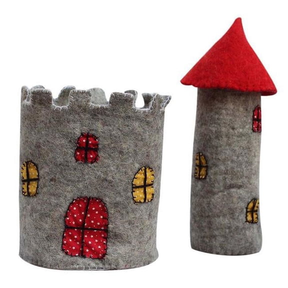 Large Felt Castle with Red Roof Global Groove