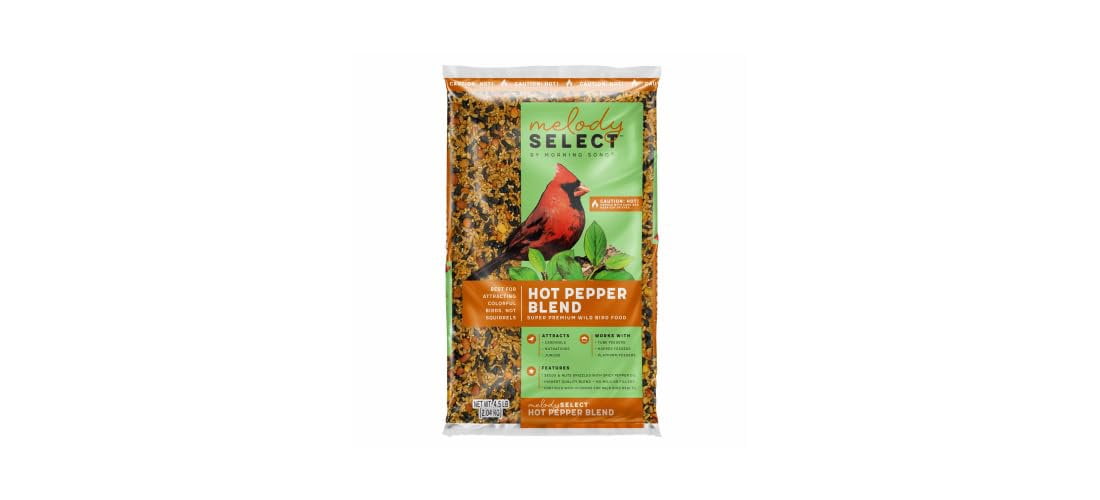 Global Harvest Foods Morning Song Melody Select Hot Pepper Blend Bird Seed - Fiery Red Pepper 4.5 lb Bag