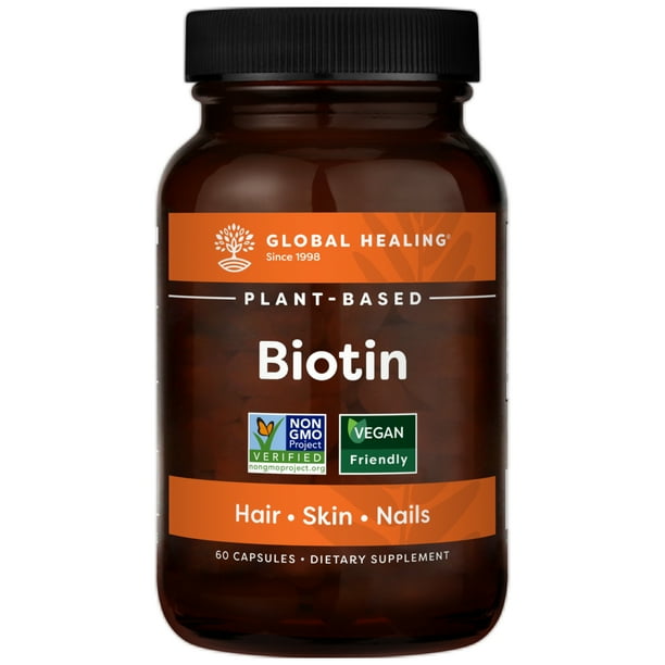 Global Healing Biotin Vitamin B7 Hair Growth Supplement Products 60 Capsules
