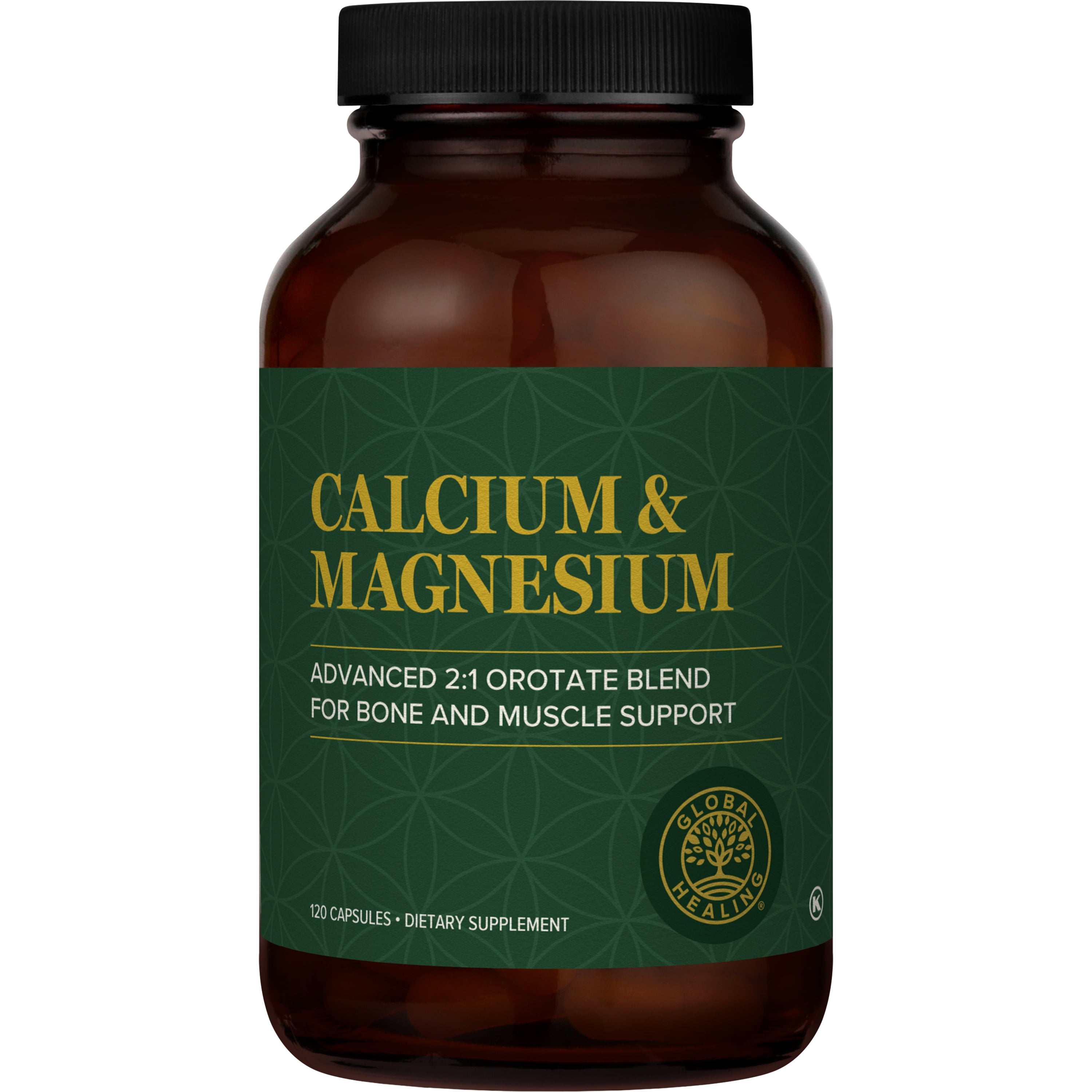 Global Healing Calcium & Magnesium Supplement - 120 Capsules - Walmart.com