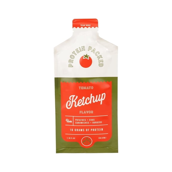 Global Health Products Protein Basics Ketchup Packets, 16g Protein, 20 Count