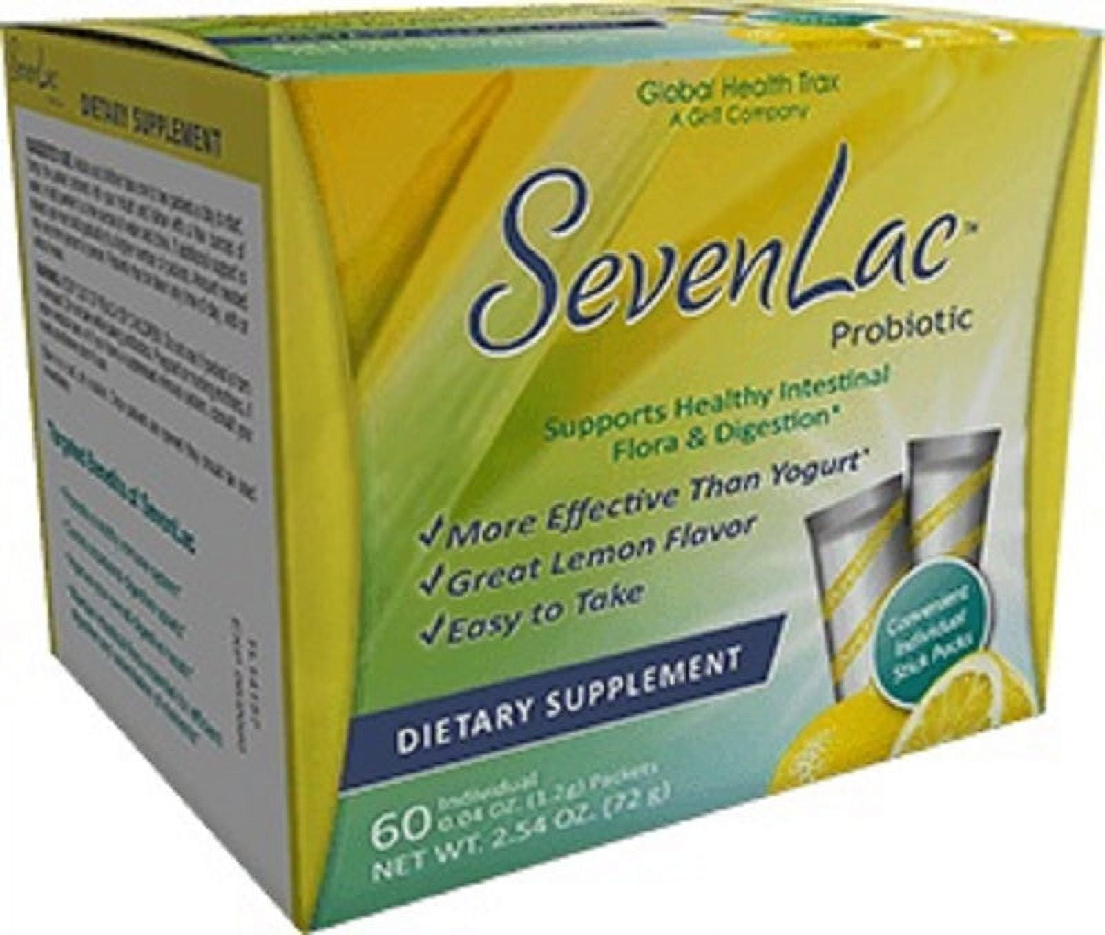 Global Health Trax Lemon SevenLac Probiotic Supports Healthy intestinal