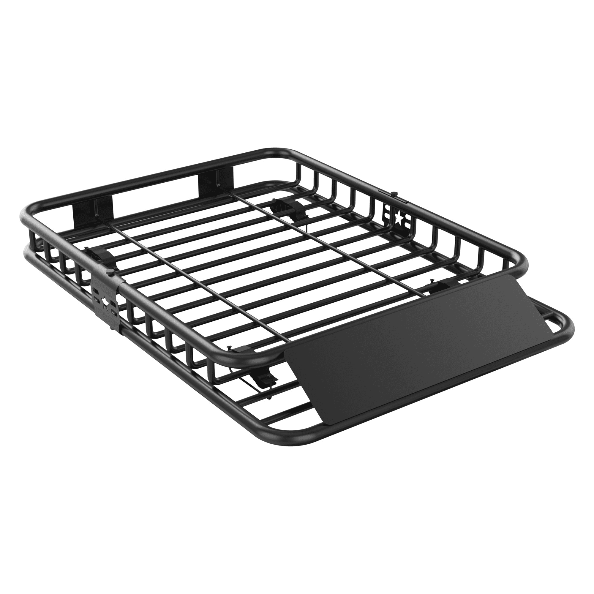 Global Heavy Duty Roof Rack Cargo Basket - Steel Rooftop Luggage Carrier for SUVs, Trucks, Cars - 200 lbs Capacity, Extension, Durable Black - Size 51" x 36" x 5", Two-piece