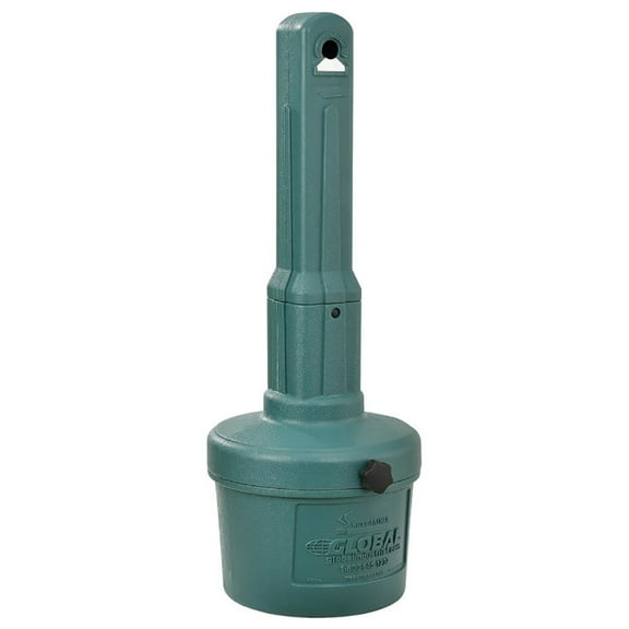 Global Industrial 1.5 Gal Flame Resistant Upright Plastic Outdoor Ashtray, Green