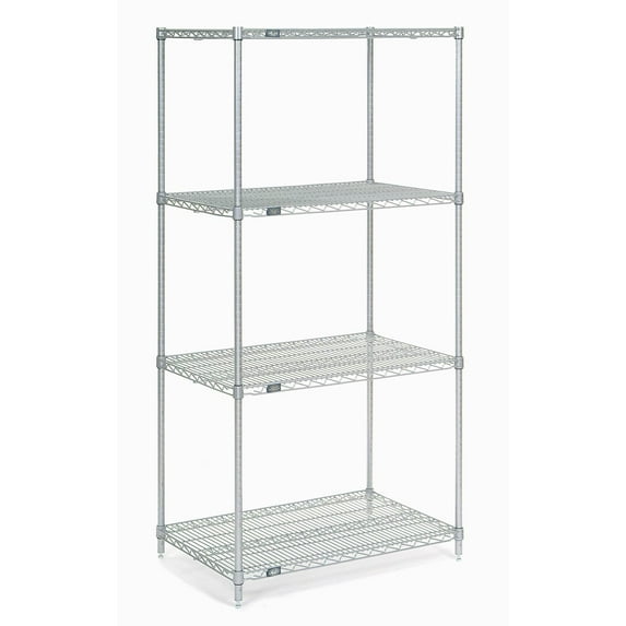 Global Industrial 14307C Nexel Chrome Wire Shelving, 30 x 14 x 74 in.