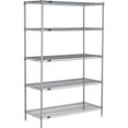 thumbnail image 1 of Global Industrial 14307EP5 Nexel 5 Shelf Nexelate Silver Epoxy Wire Shelving Unit Starter, Silver - 30 x 14 x 74 in., 1 of 1