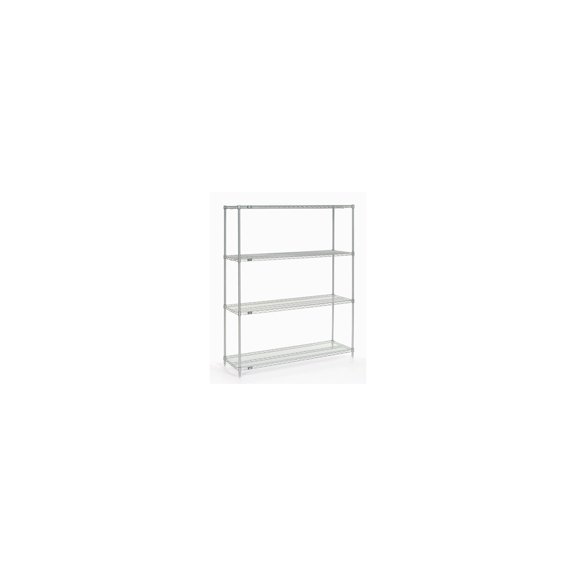 Global Industrial 14607Z 60 x 14 x 74 in. Nexel Poly-Z-Brite Wire Shelving, Clear