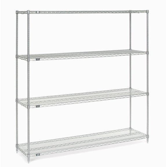 Global Industrial 14728C Nexel Chrome Wire Shelving, 72 x 14 x 86 in.