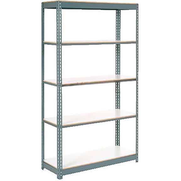 Global Industrial B2297804 1500 lbs Extra Heavy Duty Shelving with 5 Shelves - Gray - 36 x 18 x 84 in.