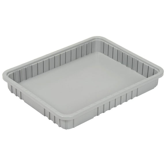 Global Industrial Plastic Dividable Grid Container - DG93030 22-1/2"L x 17-1/2"W x 3"H Gray