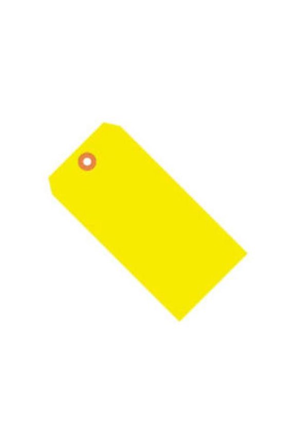 Global Industrial Shipping Tag #7 5-3/4"L x 2-7/8"W Fluorescent Yellow 1000/Pack