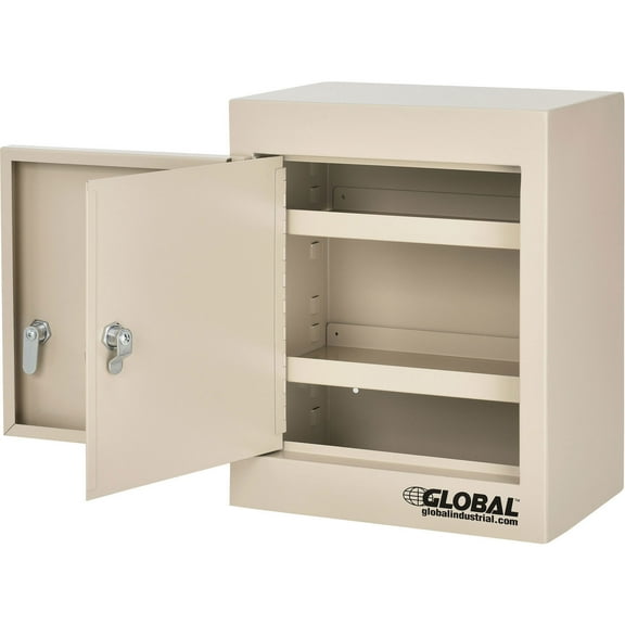 Global Industrial Small Narcotics Cabinet Double Door/Double Lock 12""W x 8""D x