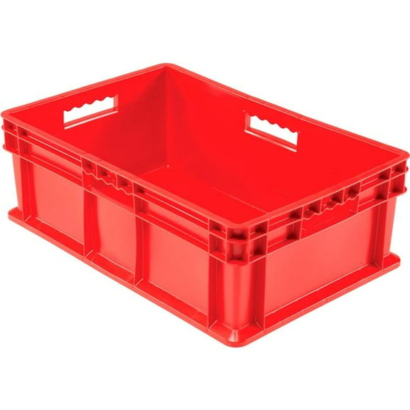 Global Industrial Solid Straight Wall Container 23-3/4"Lx15-3/4"Wx8-1/4"H Red