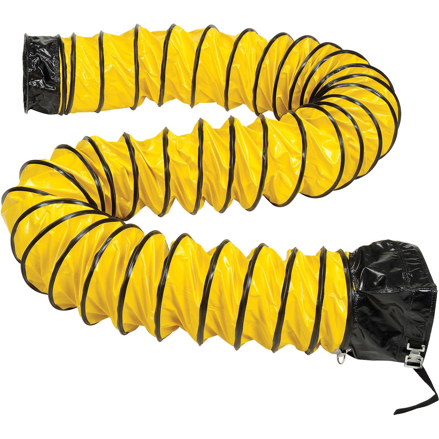 Global Industrial 16 Foot Flame Retardant Flexible Duct for 8 Inch Diameter Fan