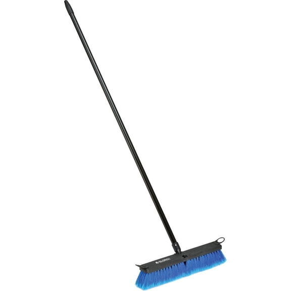 Global Industrial 18" Push Broom W/ Plastic Block & Steel Handle, Lot of 4
