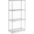 thumbnail image 1 of Global Industrial 18307Z 30 x 18 x 74 in. Nexel Poly-Z-Brite Wire Shelving, Clear, 1 of 4