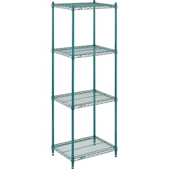 Global Industrial 18427G 42 x 18 x 74 in. Nexel Poly-Z-Brite Wire Shelving, Green