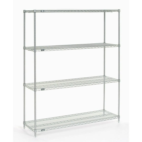 Global Industrial 18547SS Nexel Stainless Steel Wire Shelving, 54 x 18 x 74 in.