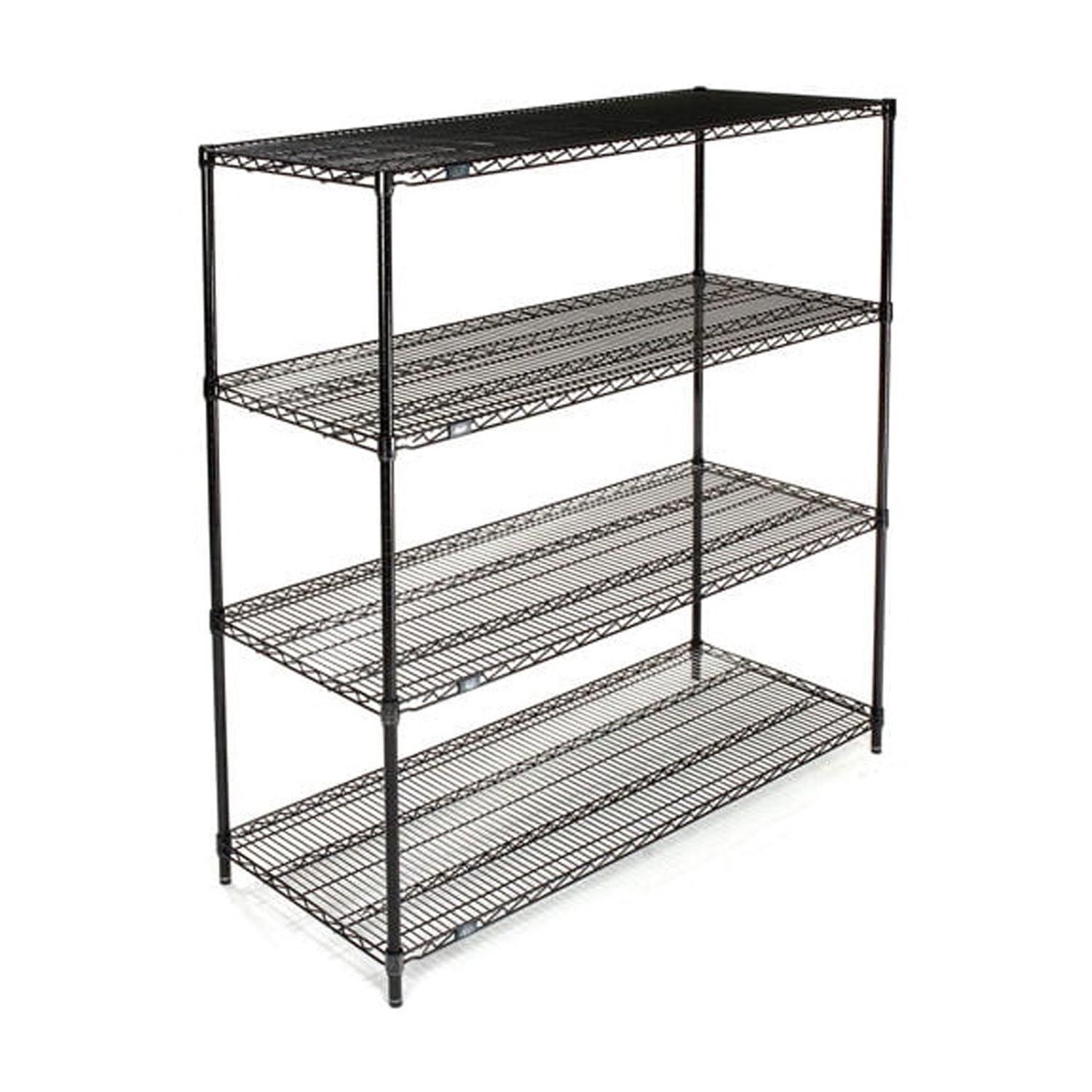 Global Industrial 18607B Nexel Black Epoxy Wire Shelving, 60 x 18 x 74 in.