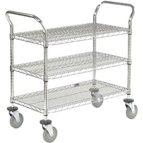 Global Industrial 188724 Nexel Wire Utility Cart - 3 Shelves, 36 x 18 in. - 800 lbs
