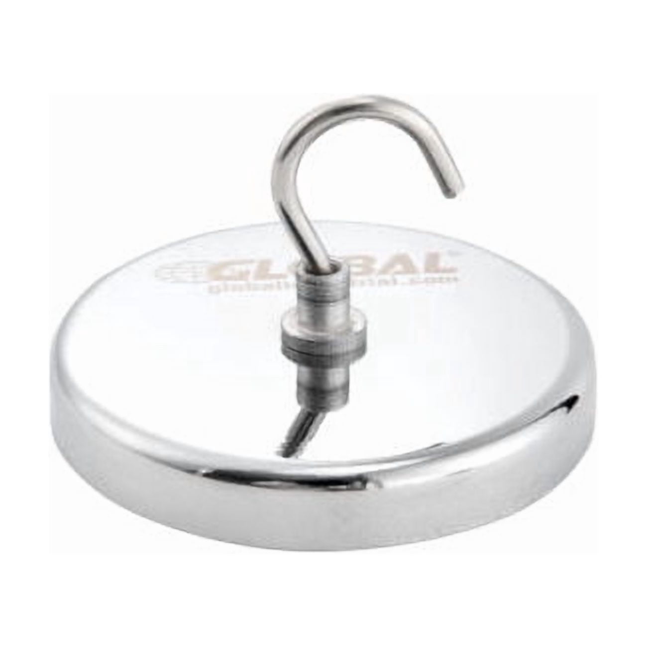 Global Industrial 320757 20 lbs Pull Ceramic Magnetic Hook, Silver - Pack of 6
