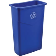 Global Industrial Slim Recycling Can 23 Gallon Recycling Blue