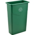 thumbnail image 1 of Global Industrial Slim Recycling Can 23 Gallon Recycling Green, 1 of 5