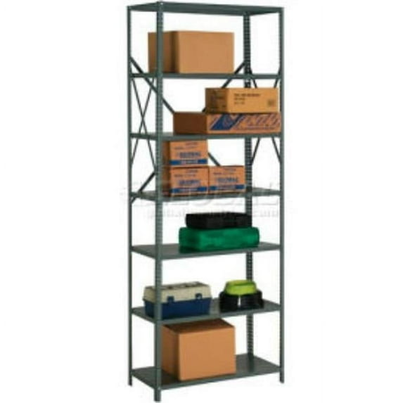 Global Industrial 234542A 7 Shelf - Open Steel Shelving - 48 x 24 x 97 in. - Starter - 20 Gauge - Gray