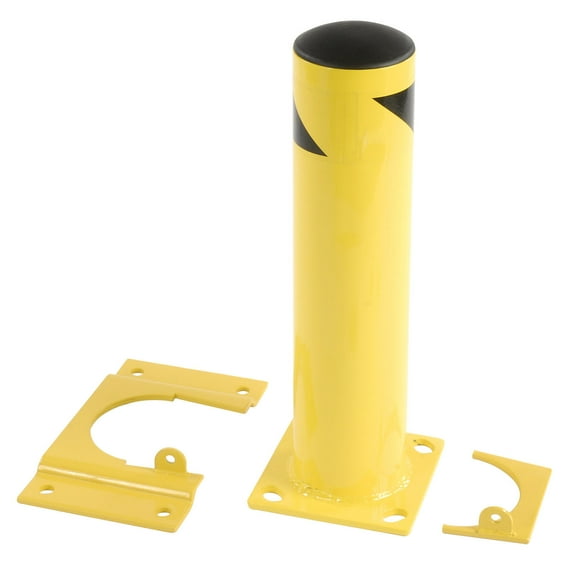Global Industrial 238795 36 x 5.5 in. Removable Steel Bollard with Removable Plastic Cap