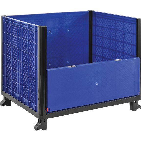 Solid Wall Bulk Container 39-1/4"L x 31-1/2"W x 29"H with One Drop Gate