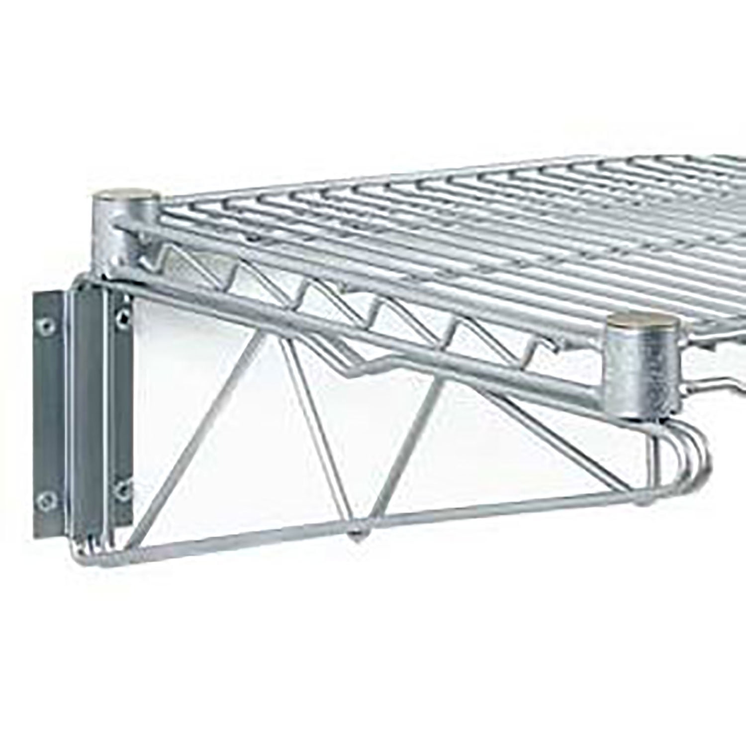 Nexel Chrome Fixed Single Shelf Wall Mount Bracket 24""D
