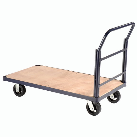 Global Industrial 241502 60 x 30 in. Euro Truck Flat Deck, Blue - Capacity 2000 lbs