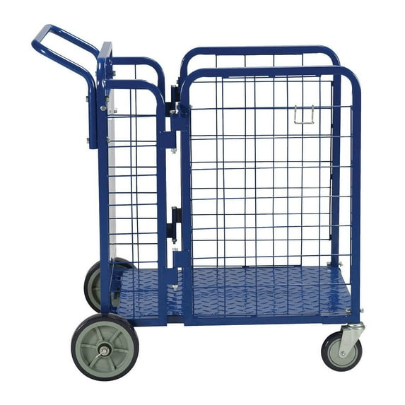 Global Industrial 242026 Fold-A-Way Steel Stock Cart, 750 lbs