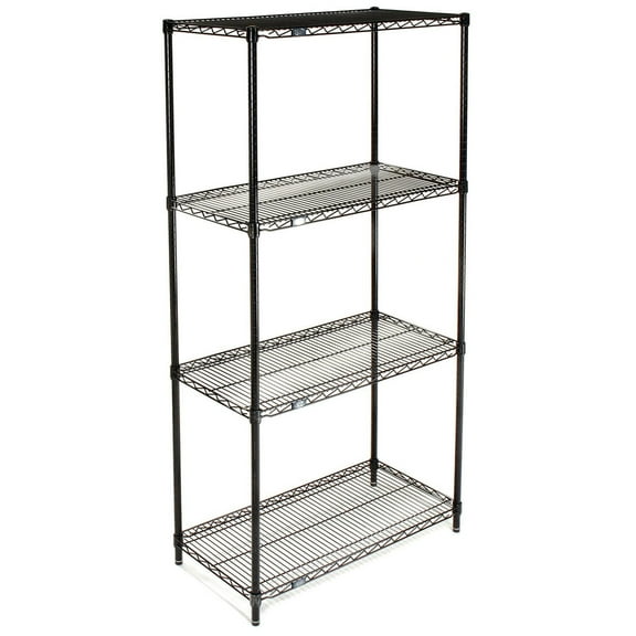 Global Industrial 24247B Nexel Black Epoxy Wire Shelving, 24 x 24 x 74 in.