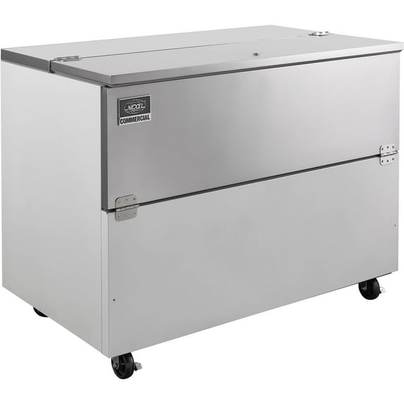 Nexel® Mobile Milk Cooler, Single Sided, 18.5 Cu. Ft., Stainless Steel