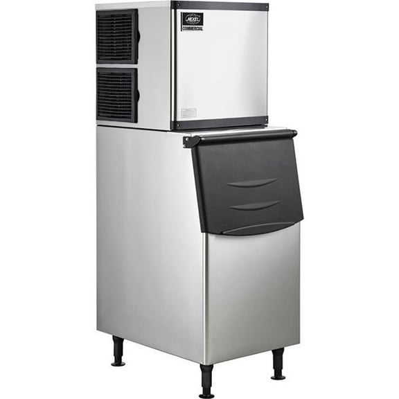 Global Industrial 243320 Nexel Modular Ice Machine with Storage Bin - Air Cooled - Production 24 Hours - 420 lbs