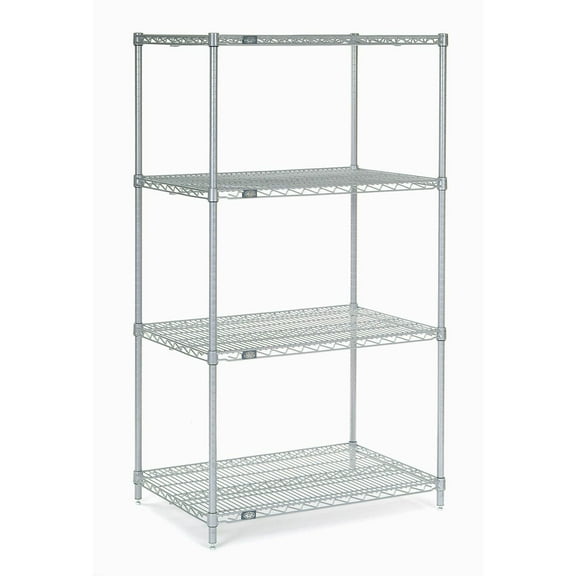 Global Industrial 24366C Nexel Chrome Wire Shelving, 36 x 24 x 63 in. - NSF Certified