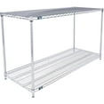 thumbnail image 1 of Nexel 2 Shelf Chrome ESD Wire Shelving Unit Starter 60""W x 24""D x 34""H, 1 of 3