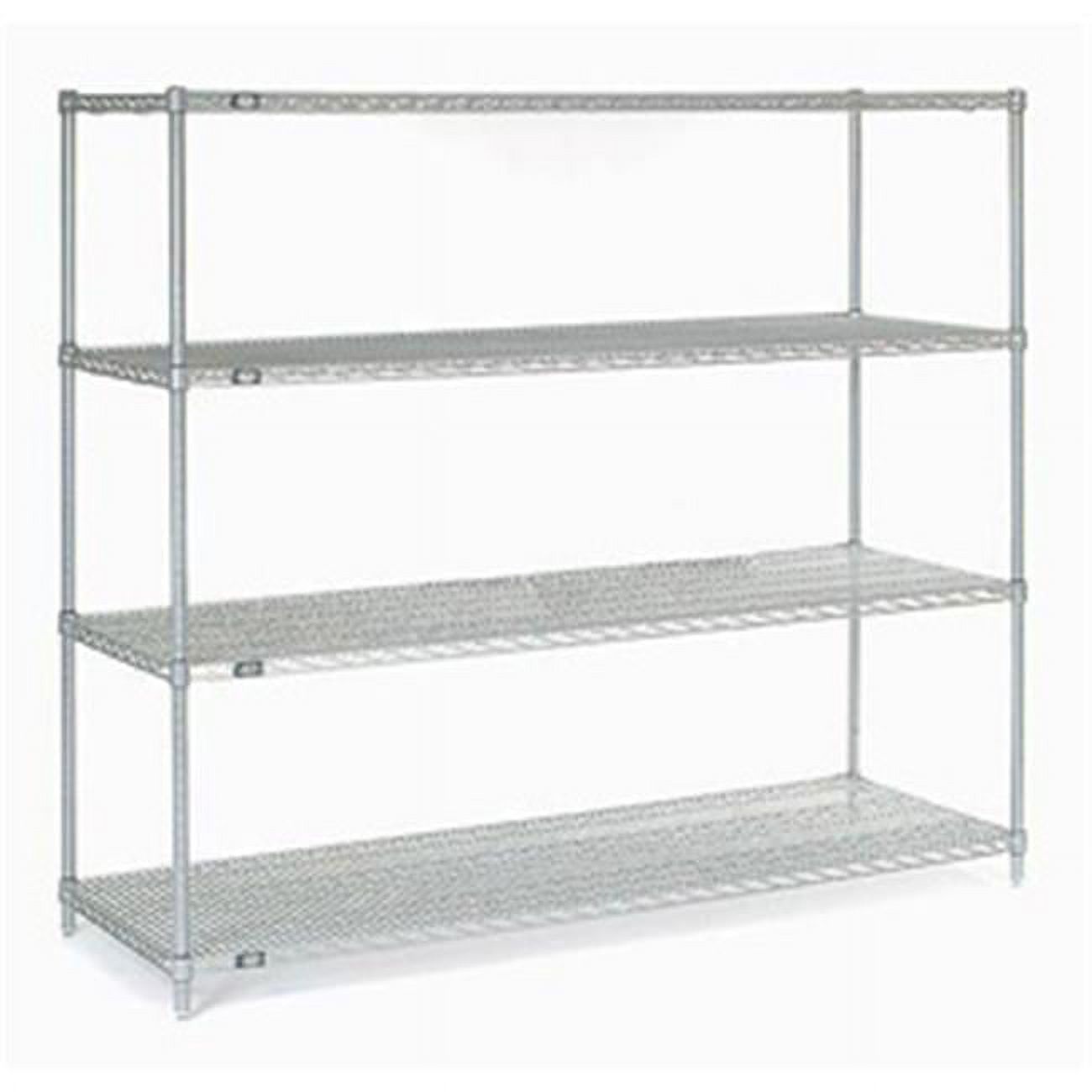 Global Industrial 24726C Nexel Chrome Wire Shelving, 72 x 24 x 63 in