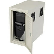 Global Industrial Computer CPU Side Cabinet with Front/Rear Doors and 2 Exhaust