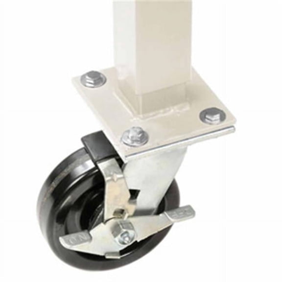 Global Industrial 5"" Phenolic Swivel Casters with Brakes Tan - Set of 4