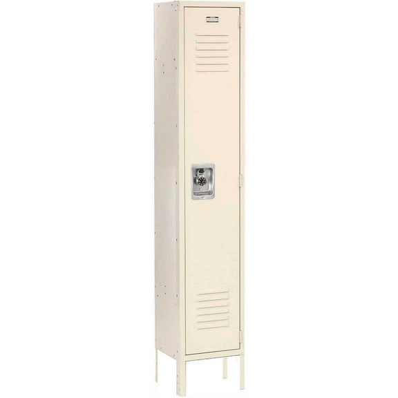 Global Industrial 254119TN 12 x 18 x 72 in. Single Tier Infinity Locker with 1 Door Ready to Assemble, Tan