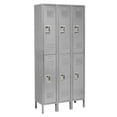thumbnail image 1 of Global Industrial 254128GY 12 x 18 x 36 in. Double Tier Infinity Locker with 6 Door Ready to Assemble, Gray, 1 of 6
