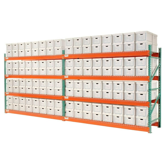 Global Industrial Record Storage Rack Add-On Letter Legal 120"W x 36"D x 96"H