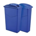 thumbnail image 1 of Dual Recycling Trash Container System, 23 Gallon, Blue, 1 of 5