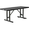 thumbnail image 1 of 6' Rectangular Expanded Metal Outdoor Table, Black, 1 of 5