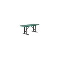 thumbnail image 1 of Global Industrial 277560GN 6 ft. Rectangular Steel Outdoor Table with Expanded Metal, Green, 1 of 5
