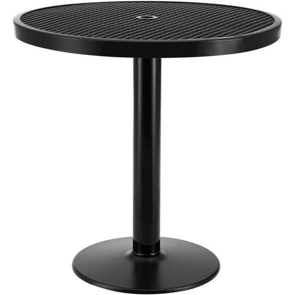 Global Industrial 278002BK 36 in. Round Outdoor Counter Height Table - 36 in. - Expanded Metal - Black