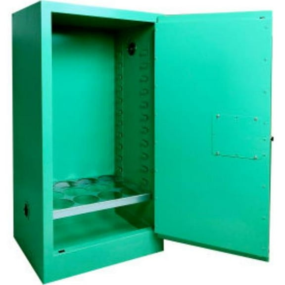 Global Industrial 288169 Vertical Medical Gas Cabinet D & E Cylinder 12 Cylinder Manual Close, Green